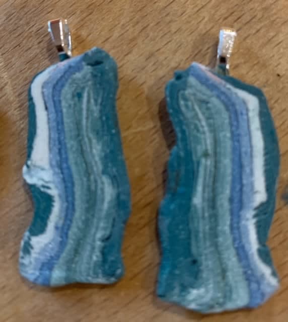 Maralyn Reed-Wood Nerikomi Earrings Porcelain Nerikomi 5 cm