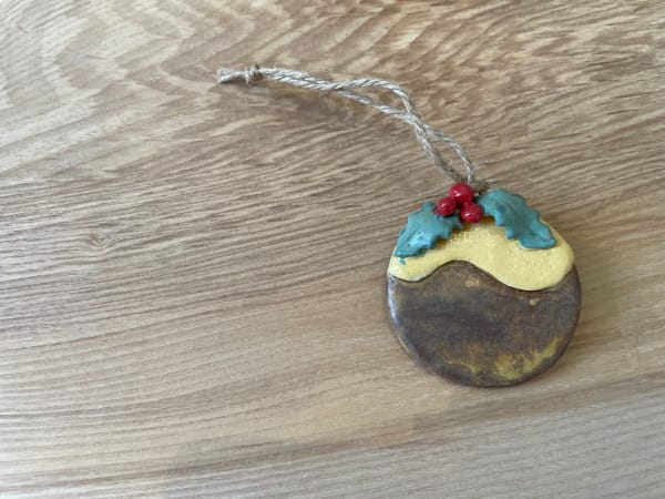 Lois Carson Christmas Pudding Decoration Stoneware 6 cm