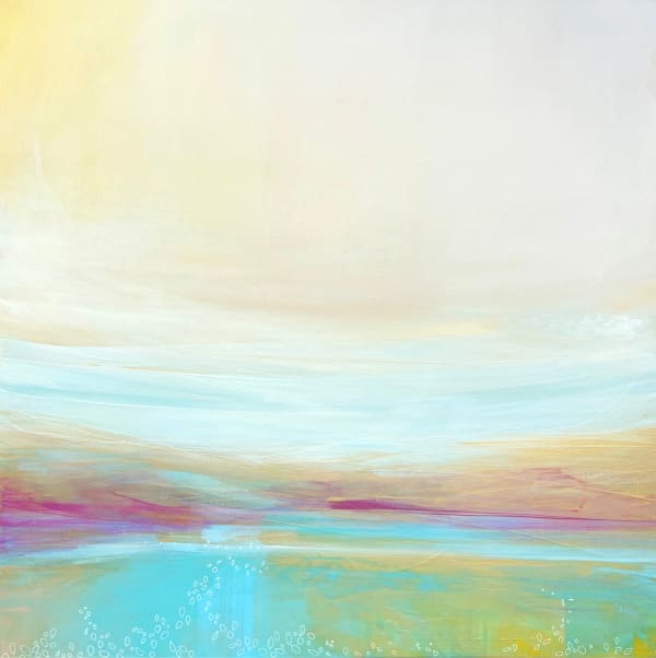 Victoria Wylie Golden Dream Mixed media on canvas 100 x 100 cm Unframed