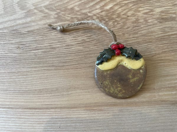 Lois Carson Christmas Pudding Decoration Stoneware 6 cm