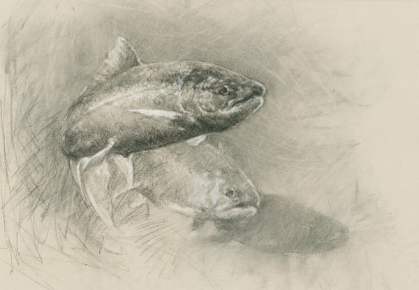 JoJo Stockdale In Flow Charcoal Framed 55 x 67 cm