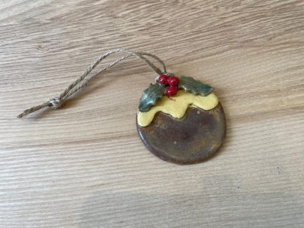 Lois Carson Christmas Pudding Decoration Stoneware 6 cm