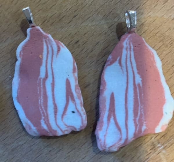 Maralyn Reed-Wood Nerikomi Earrings Porcelain Nerikomi 5 cm