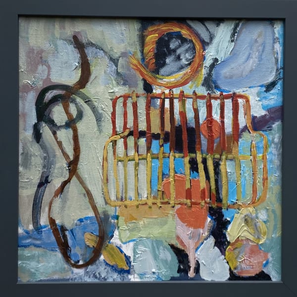 Douglas Cameron Altarpiece Acrylic on canvas 30 x 30 cm Framed 33 x 33 cm