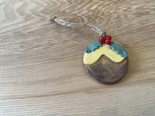 Lois Carson Christmas Pudding Decoration Stoneware 6 cm