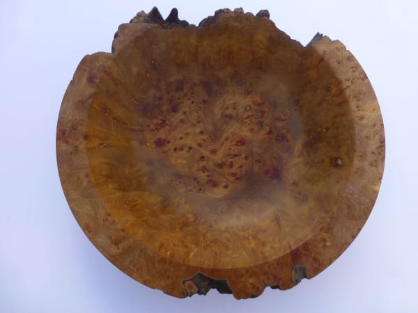 Alastair McKenzie A Bit Rough Around the Edges Burr elm & resin 38 x 38 x 4 cm