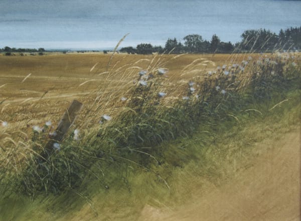 David Johnston RSW September Thistledown Watercolour 33 x 44 cm Framed 60 x 70 cm