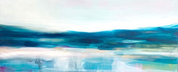 Victoria Wylie Immersion Mixed media on canvas 50 x 120 cm Framed 54 x 124 cm
