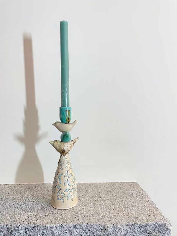 Lois Carson Candlestick I Stoneware 27 x 10 cm