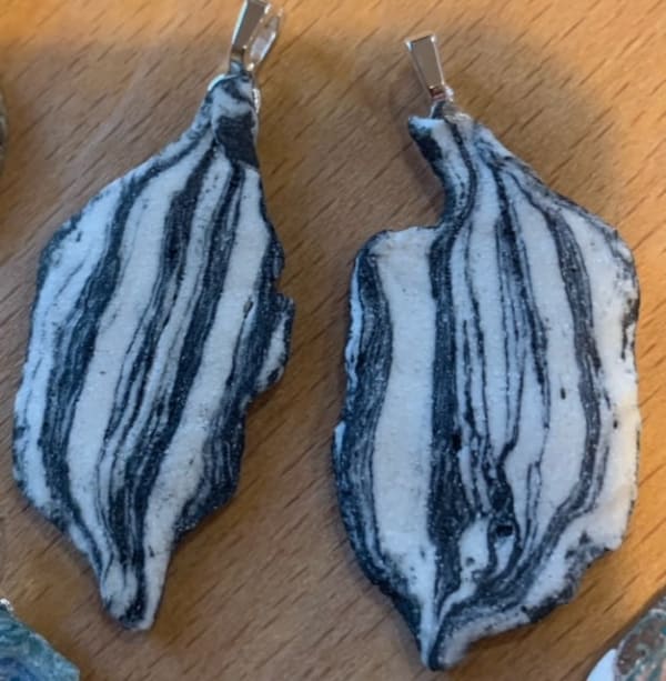 Maralyn Reed-Wood Nerikomi Earrings Porcelain Nerikomi 5 cm