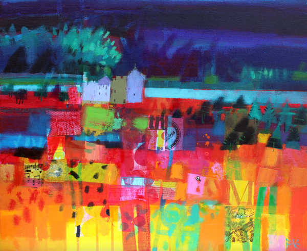 Francis Boag Kilchurn Castle Acrylic on paper 50 x 60 cm Framed 54 x 63 cm