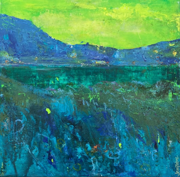 Jess Petrie To the Hills Acrylic 30 x 30 cm Framed 33 x 33 cm