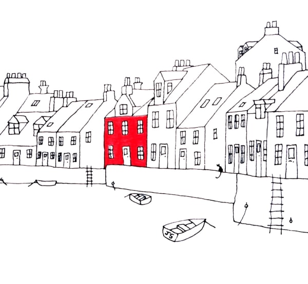 John Glynn Storm Boy Ink on paper 35 x 35 cm Framed 40 x 40 cm