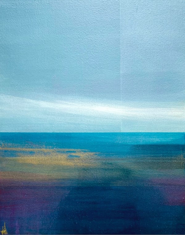 Victoria Wylie The Unknown Mixed media on wood panel 25 x 20 cm Framed 29 x 24 xm