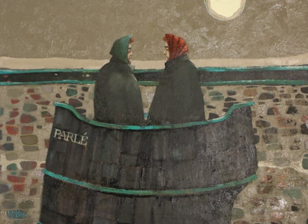 Gordon Wilson La Petite Parle Oil 40 x 29 cm Framed 64 x 75 cm