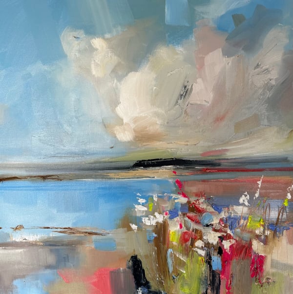 Rosanne Barr Come What May Oil 50 x 50 cm Framed 70 x 70 cm
