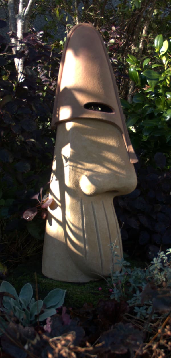 Illona Morrice The Knight Stoneware & masonry paint 70 x 30 x 20 cm