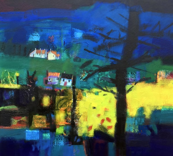 Francis Boag Broken Tree, Glen Clova Acrylic on canvas 50 x 55 cm