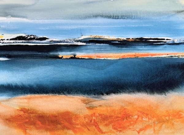 Stephen Redpath Looking North Watercolour Framed 87 x 67 cm