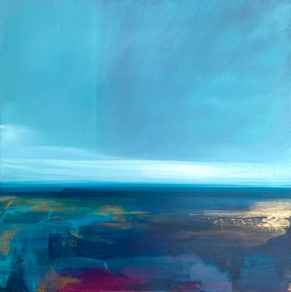 Victoria Wylie Deep Blue II Mixed media on canvas 60 x 60 cm Unframed