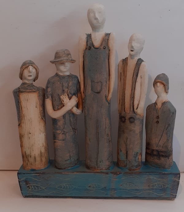Wenna Crockatt Fisher Folk Ceramic 26 x 22 cm