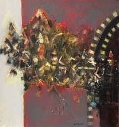 Charles MacQueen RSW RGI Celebration Casablanca Mixed media 36 x 38 cm Framed 51 x 53 cm