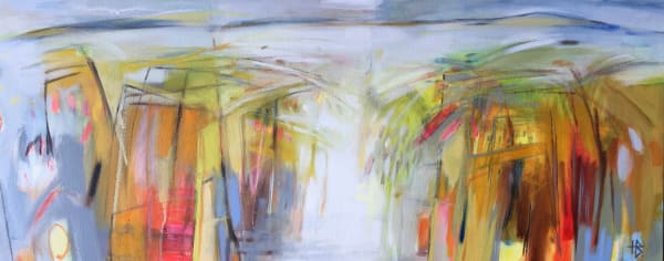 Helen Bruce Birse Oil on canvas 50 x 120 cm Framed 52 x 122 cm