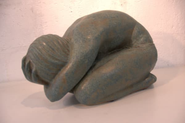 Illona Morrice Green Stone Woman Glazed stoneware 30 x 45 x 25 cm