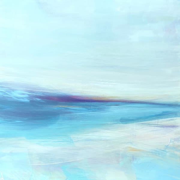 Victoria Wylie Drift Lines Mixed media on wood panel 40 x 40 cm Framed 45 x 45 cm