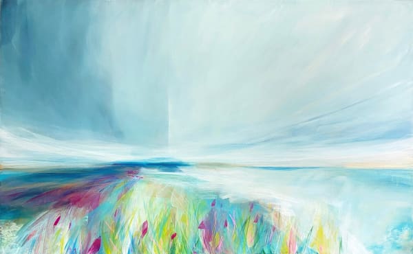 Victoria Wylie Arrival Mixed media on canvas 76 x 122 cm Unframed