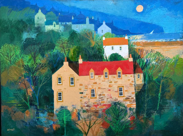 George Birrell Secluded Castle Oil on linen 78 x 100 cm Framed 82 x 108 cm