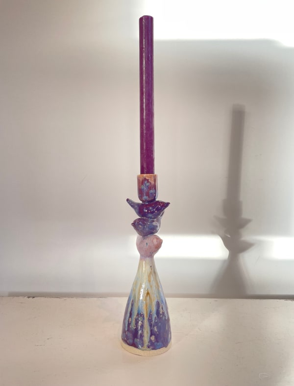 Lois Carson Candlestick Stoneware 27 cm high