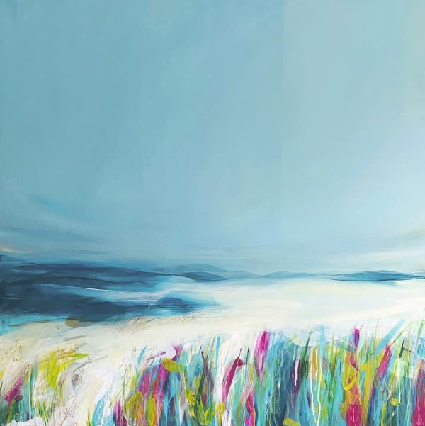 Victoria Wylie Love on the Horizon Mixed media on canvas 100 x 100 cm Unframed