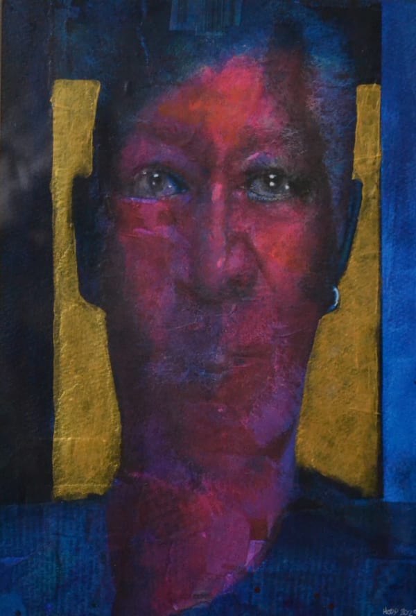 Jonathan Hood A Well Kent Face Mixed media on Fabriano paper 30 x 23 cm Framed 45 x 35 cm
