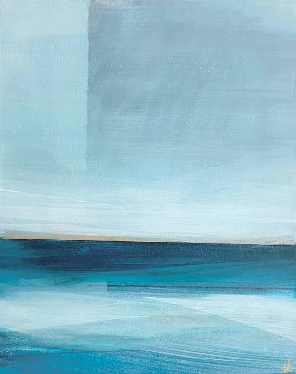 Victoria Wylie Tideline Mixed media on wood panel 25 x 20 cm Framed 29 x 24 cm