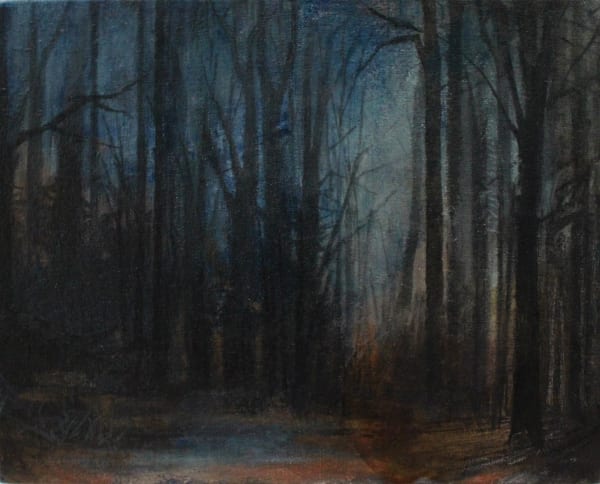 Nerine Tassie Winter Trees Mixed media 12 x 15 cm Framed 26 x 30 cm