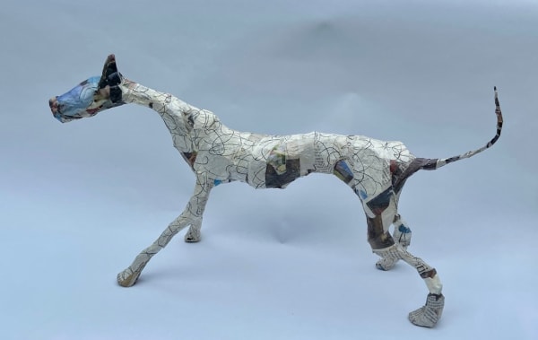 Fi Knox Big Dog Recycled wire & papier mache 50 x 30 x 15 cm