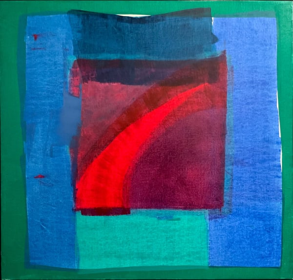 Rowena Comrie BoomBoom Oil on linen 102 x 107 cm Framed 105 x 110 cm