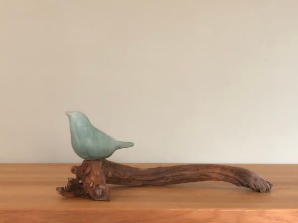 Lois Carson Perching Bird Ceramic & gorse 10 x 30 cm