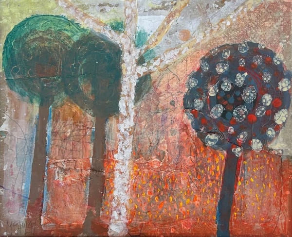 Robert McAulay A Dreamed of Garden IV Acrylic & mixed media 20 x 25 cm