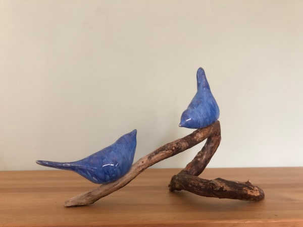 Lois Carson Perching Birds Ceramic & gorse 20 x 30 cm