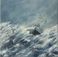 Chris McIntosh Heading Home Acrylic 30 x 30 cm Framed 33 x 33 cm