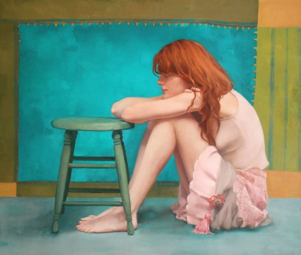 Painting of a woman with red hair