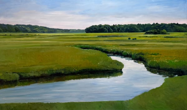 Painting of a marsh in the summer