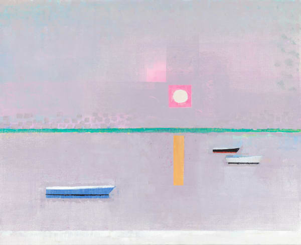 Abstracted painting of a sunset