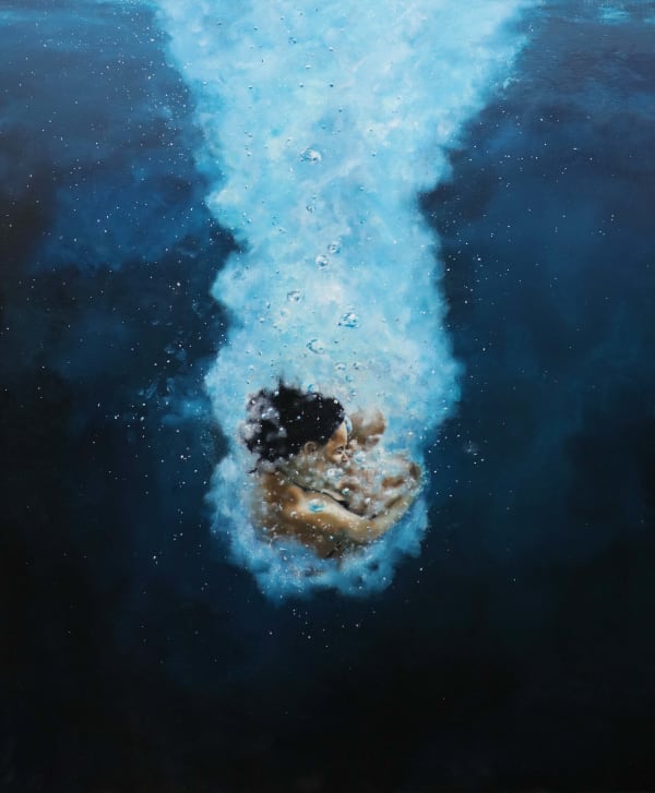 Painting of a woman in water