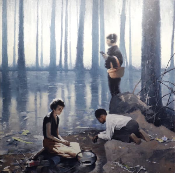 Oil painting on panel