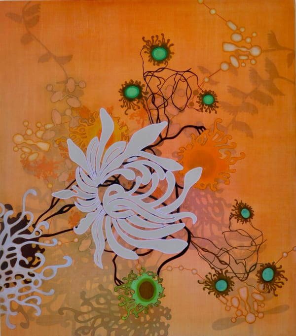 Abstracted floral painting