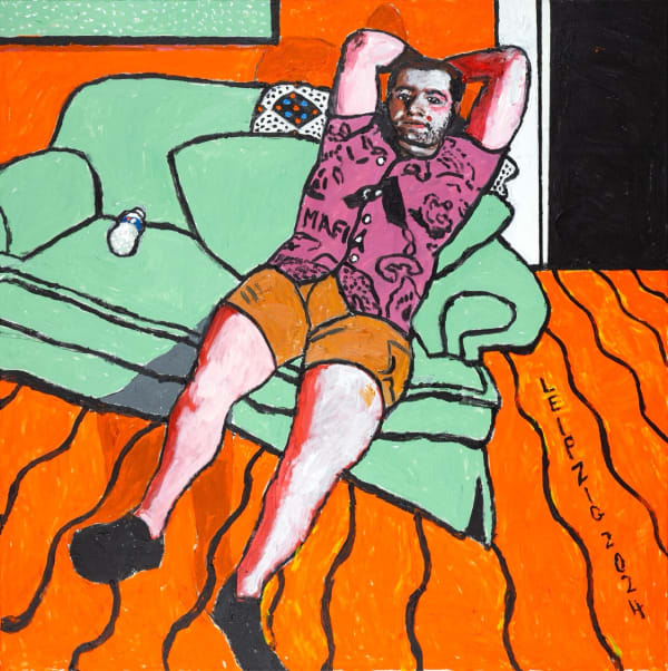 Mel Leipzig, BEN RIZZO STRETCHED OUT, 2024