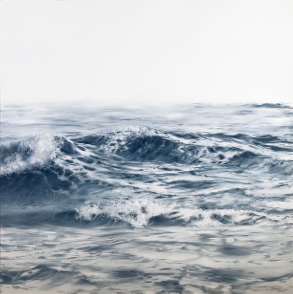 Painting of a rolling wave